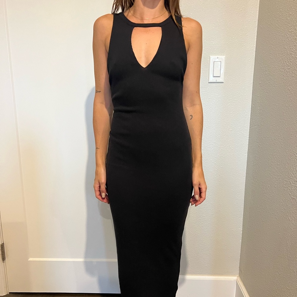 Silence + Noise Black cut out dress